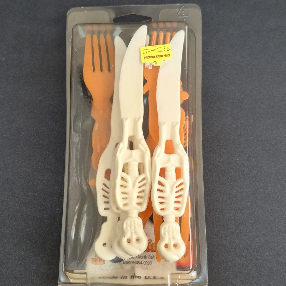 1997 Terror Ware Halloween Utensils fork Spoon Knife Fun Dimensions Vintage 90's